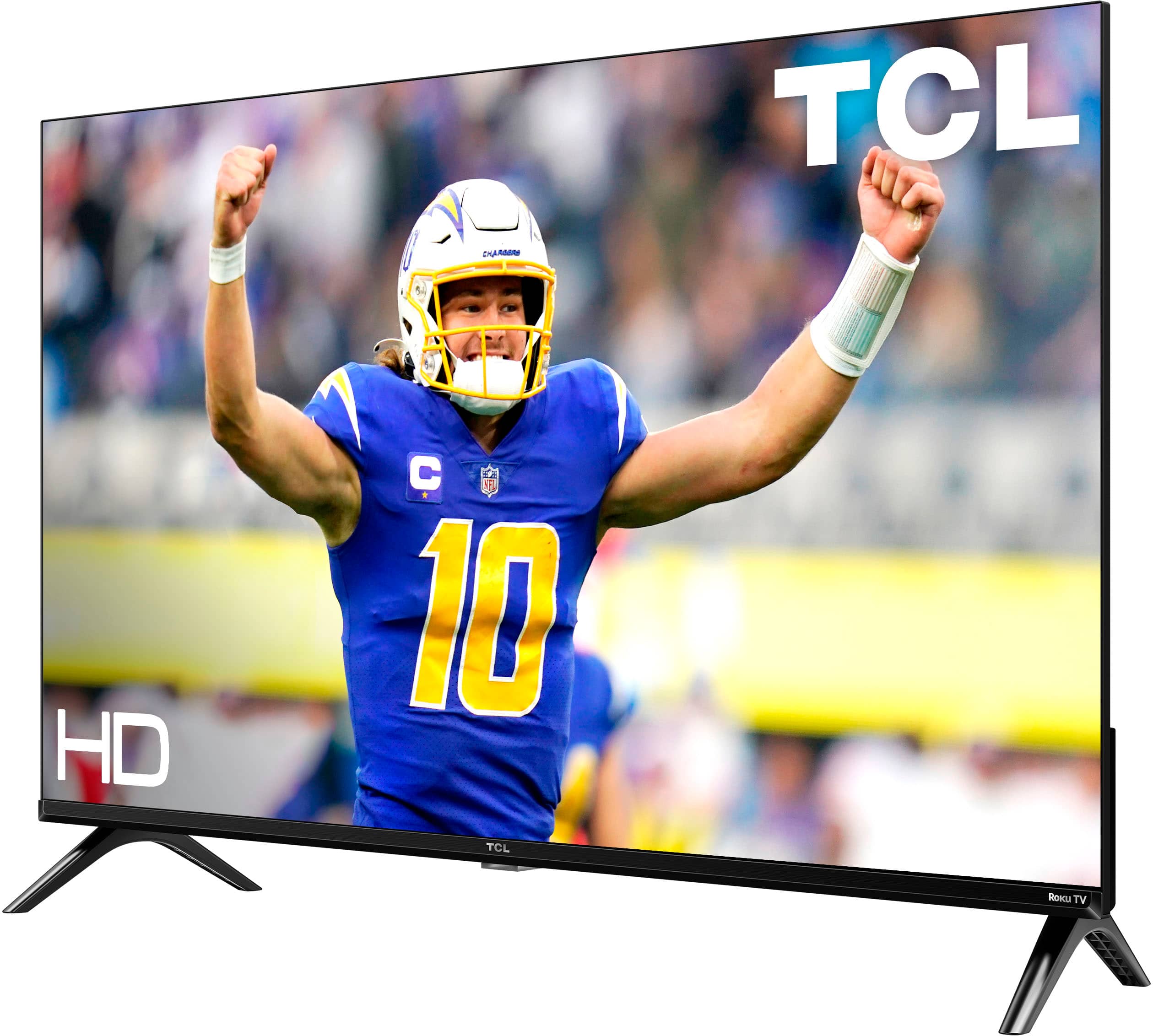 Left. TCL - 32" Class S2 S-Class LED 720p HD Smart TV with Roku TV - Black.