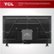 The image features a TCL VESA Mounting Specifications poster for a 43-inch television. The poster displays the dimensions of the TV, including the VESA hole pattern, which is 200mm x 200mm. The TV has a width of 379mm and a height of 87mm. The poster provides essential information for mounting the television securely and safely on a wall using a VESA mount.
