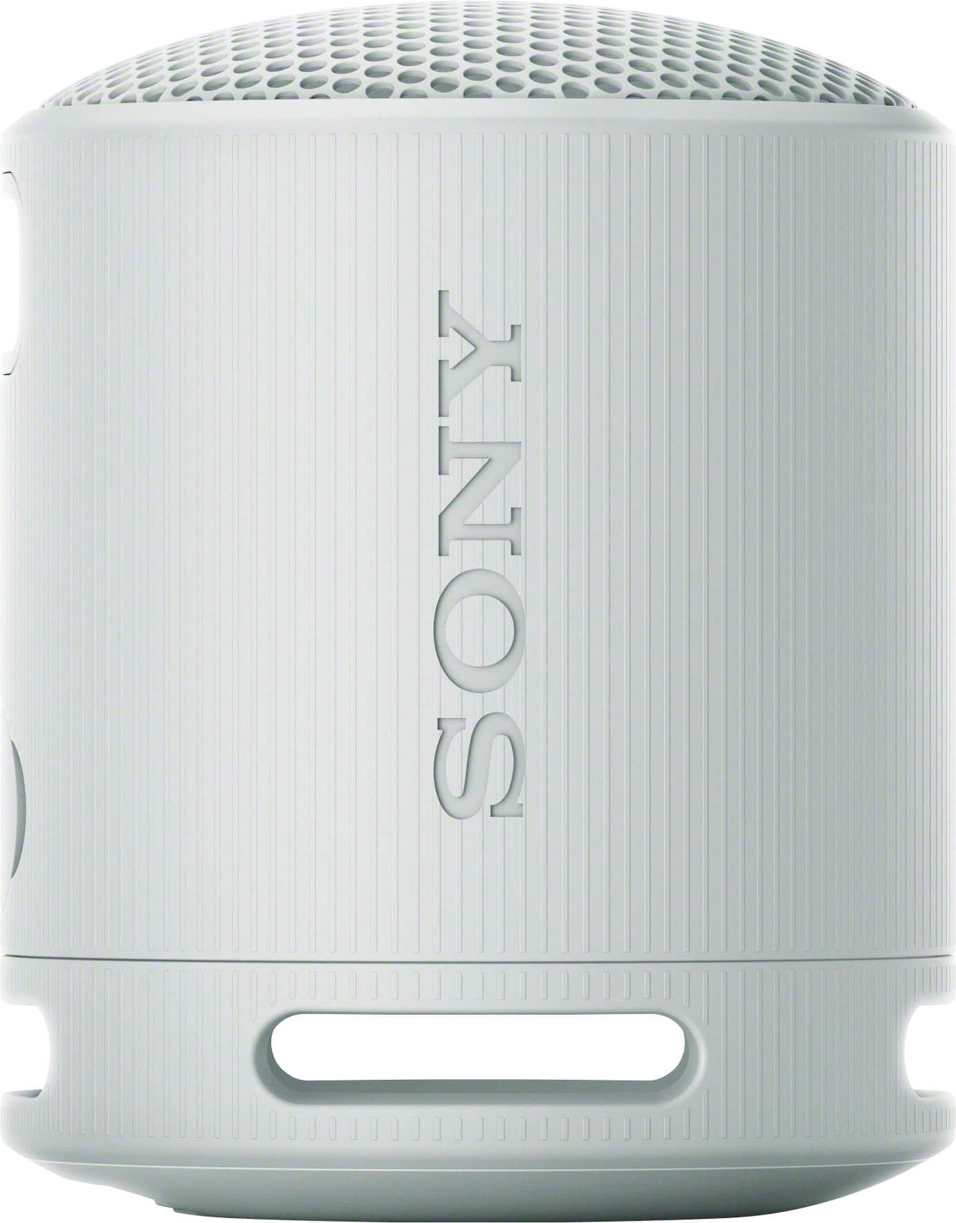 Front. Sony - XB100 Compact Bluetooth Speaker - Light Gray.