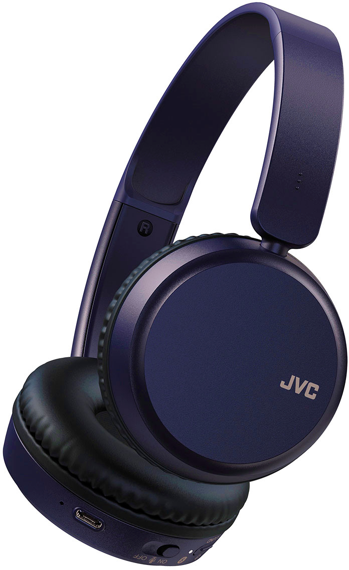 JVC Wireless Deep Bass On-Ear Headphones Blue HAS36WA - Best Buy