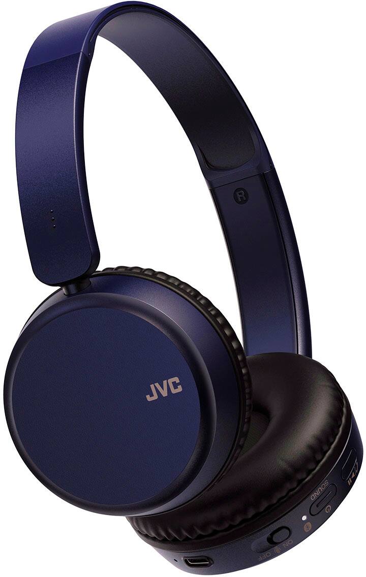 Left. JVC - Wireless Deep Bass On-Ear Headphones - Blue.