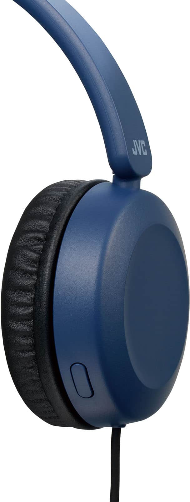 Angle. JVC - Powerful Sound On Ear Headphones - Blue.