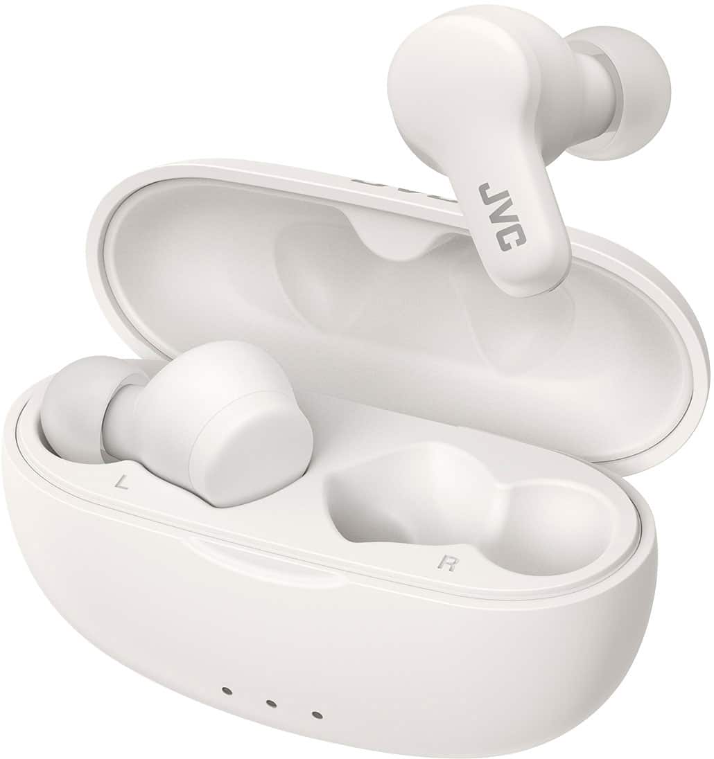 Left. JVC - Gumy True Wireless Headphones - White.