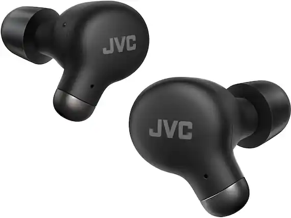 Front. JVC - Marshmallow Plus True Wireless Headphones with Noise Cancelling - Black.