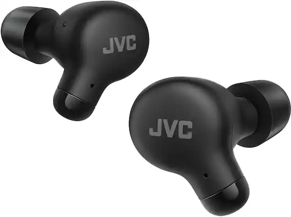 Front. JVC - Marshmallow True Wireless Headphones - Black.