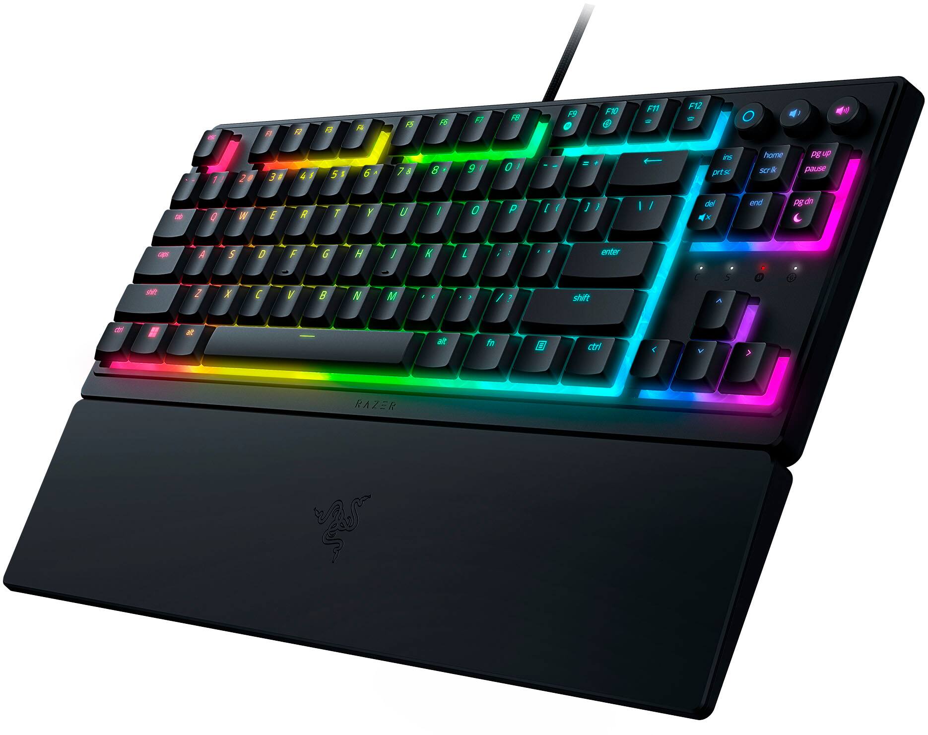 Alt View 11. Razer - Ornata V3 Tenkeyless – Compact Low Profile Gaming Keyboard - Black.