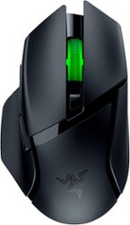 Razer - Basilisk V3 X HyperSpeed Customizable Wireless Gaming Mouse - Black - Front_Zoom