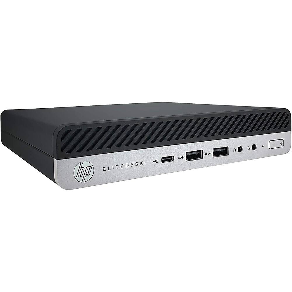 Angle View: HP - Refurbished 800 G4 Desktop - Intel Core i5 - 16GB Memory - 500GB SSD - Silver/Black