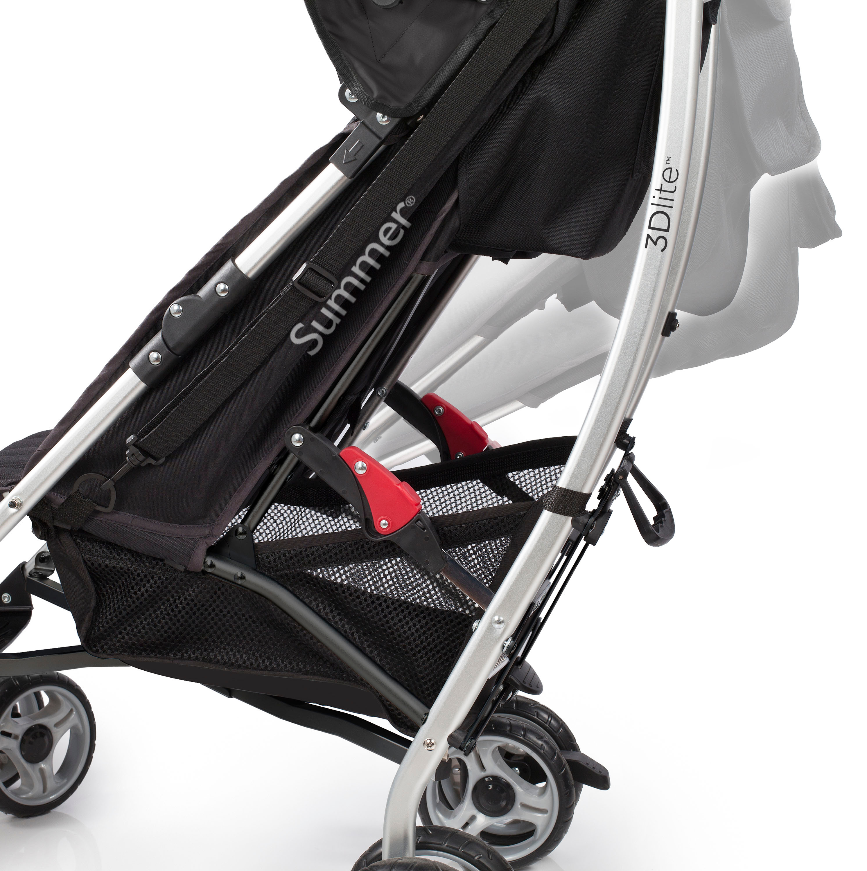 Left View: Summer Infant - Summer 3Dlite Convenience Stroller - Black