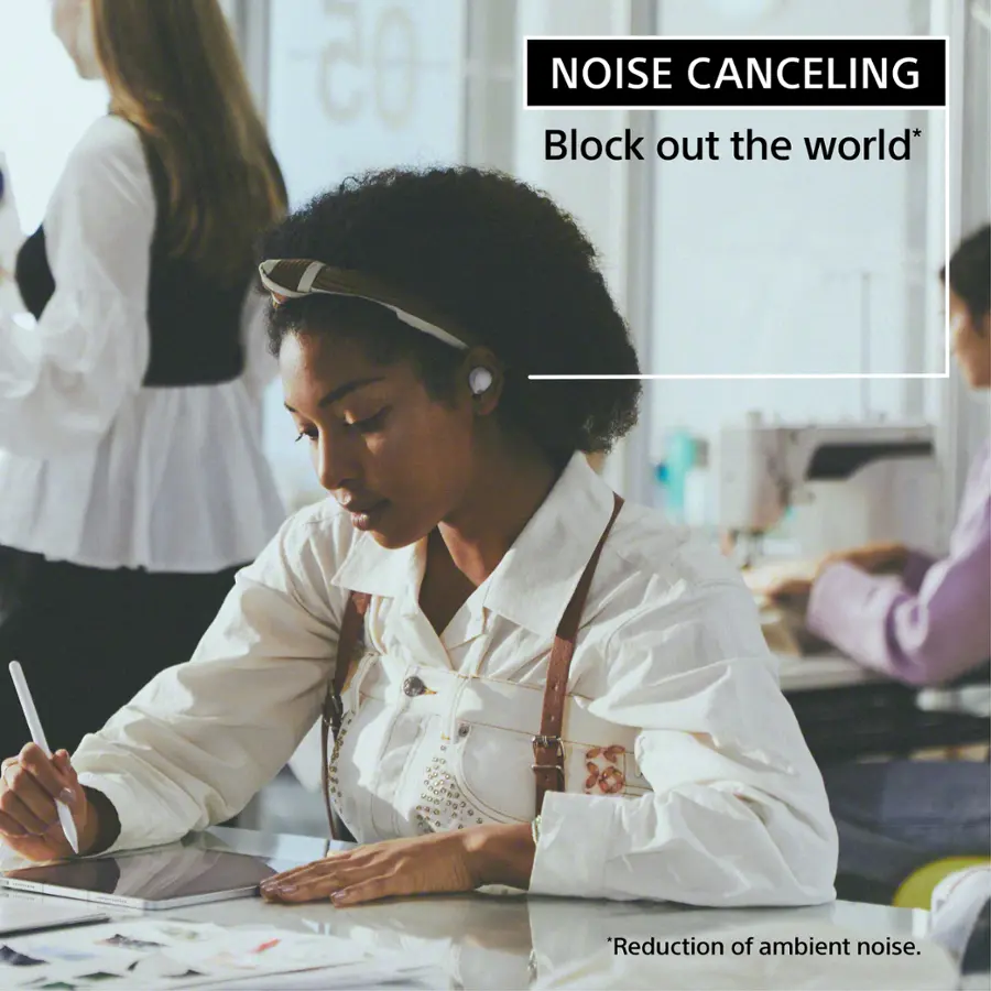 65 NOISE CANCELING Block out the world* Reduction of ambient noise.