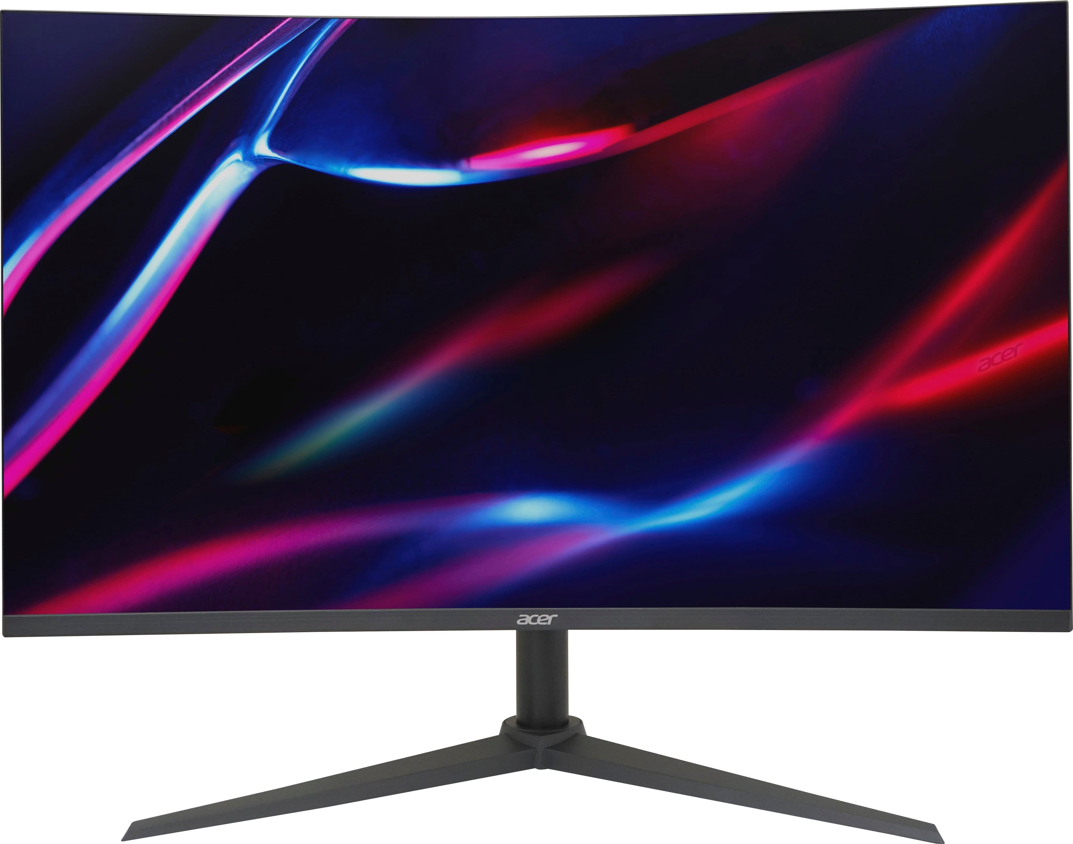 Front. Acer - Nitro XZ320Q P3bmiiphx 31.5” LED Curved FHD FreeSync Premium Monitor - Black.