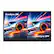 The image features a large monitor with a racing car displayed on the screen. The monitor is advertised as having FreeSync technology, which allows for smoother and more responsive gaming experiences. The image also shows the monitor's settings, with the FreeSync feature turned on.
