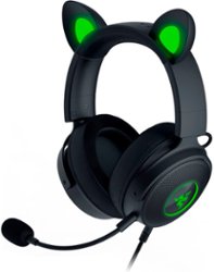 Razer - Kraken Kitty Edition V2 Pro Wired Gaming Headset - Black - Front_Zoom
