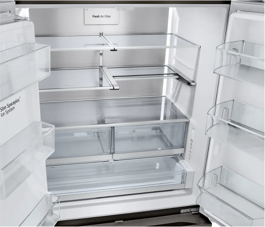 Alt View 13. LG - Counter-Depth MAX 25.5 Cu. Ft. French Door Smart Refrigerator with Four Kinds of Ice - Printproof Black Stainless Steel.