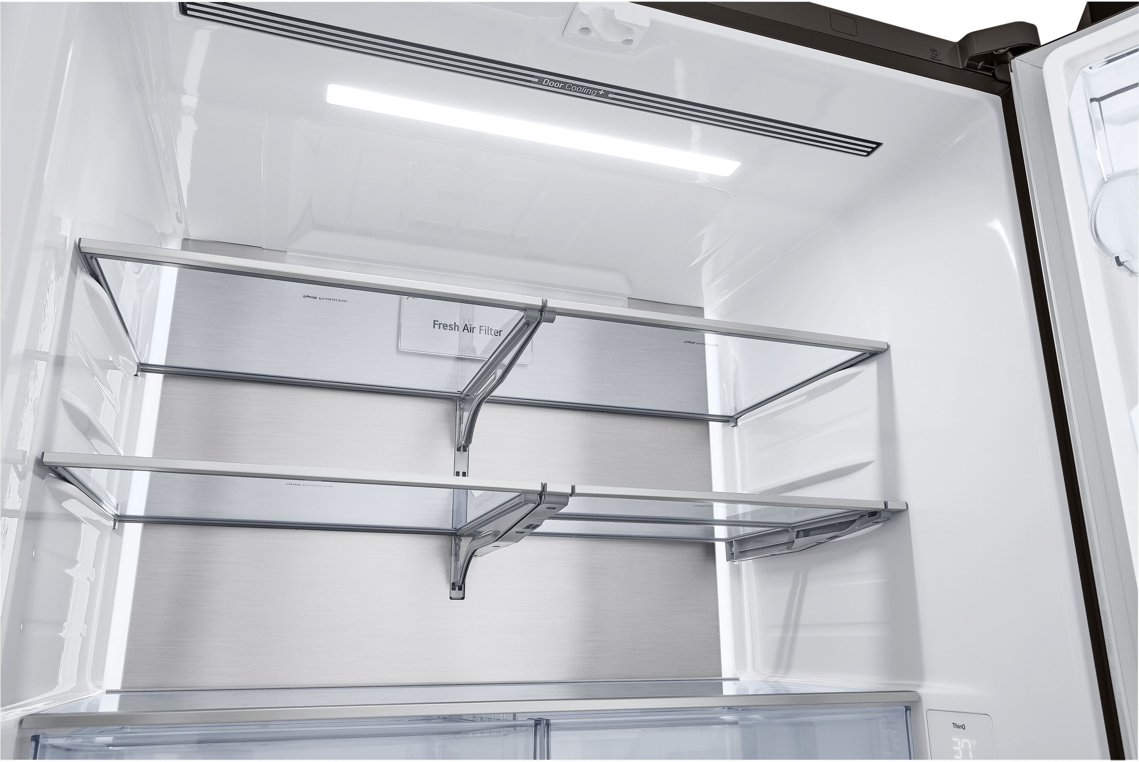 Alt View 17. LG - Counter-Depth MAX 25.5 Cu. Ft. French Door Smart Refrigerator with Four Kinds of Ice - Printproof Black Stainless Steel.