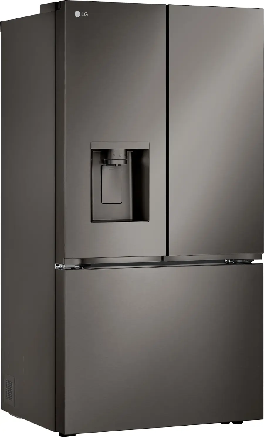 Alt View 2. LG - Counter-Depth MAX 25.5 Cu. Ft. French Door Smart Refrigerator with Four Kinds of Ice - Printproof Black Stainless Steel.
