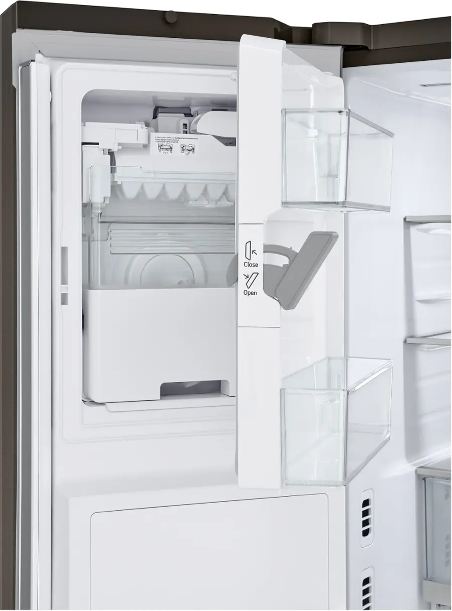 Alt View 23. LG - Counter-Depth MAX 25.5 Cu. Ft. French Door Smart Refrigerator with Four Kinds of Ice - Printproof Black Stainless Steel.