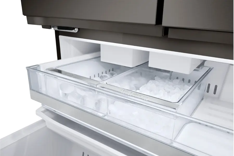 Alt View 25. LG - Counter-Depth MAX 25.5 Cu. Ft. French Door Smart Refrigerator with Four Kinds of Ice - Printproof Black Stainless Steel.
