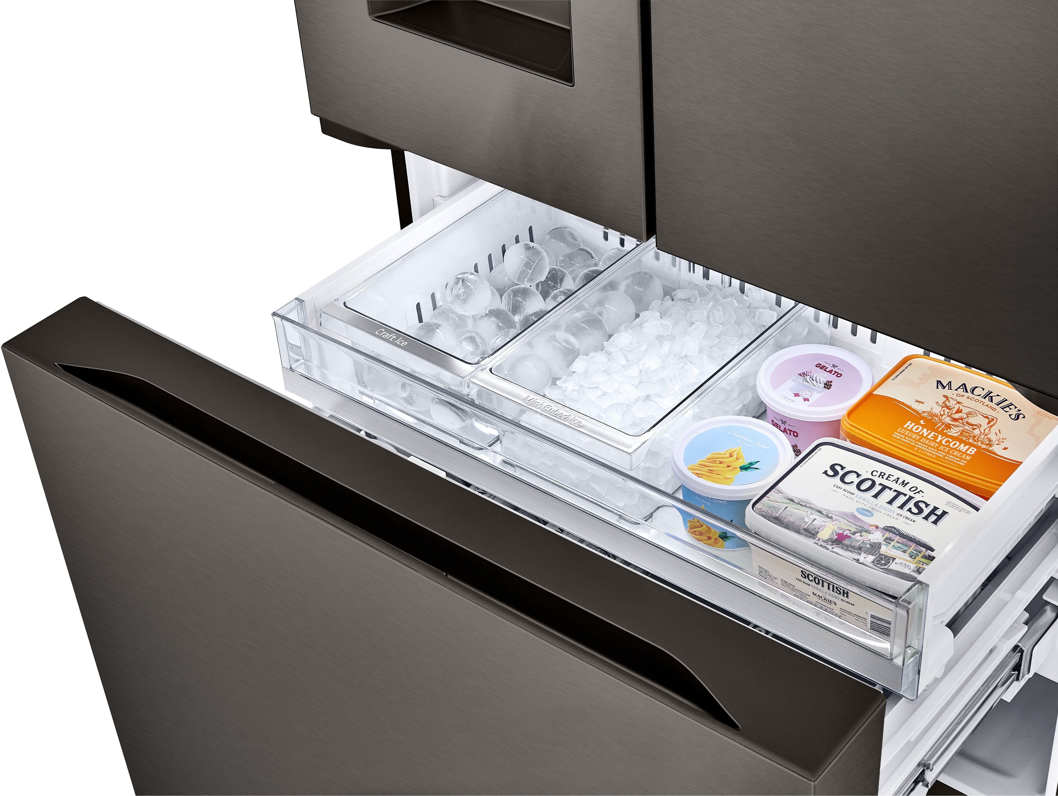 Alt View 26. LG - Counter-Depth MAX 25.5 Cu. Ft. French Door Smart Refrigerator with Four Kinds of Ice - Printproof Black Stainless Steel.