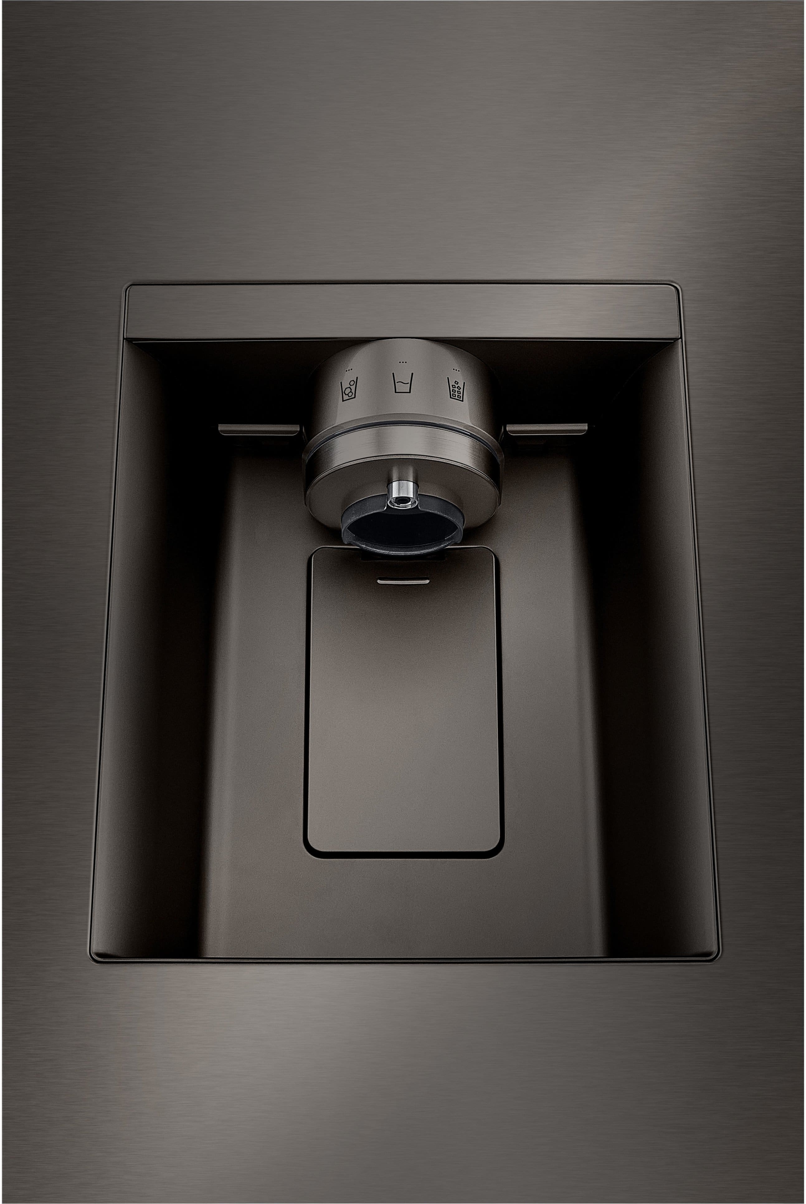 Alt View 29. LG - Counter-Depth MAX 25.5 Cu. Ft. French Door Smart Refrigerator with Four Kinds of Ice - Printproof Black Stainless Steel.