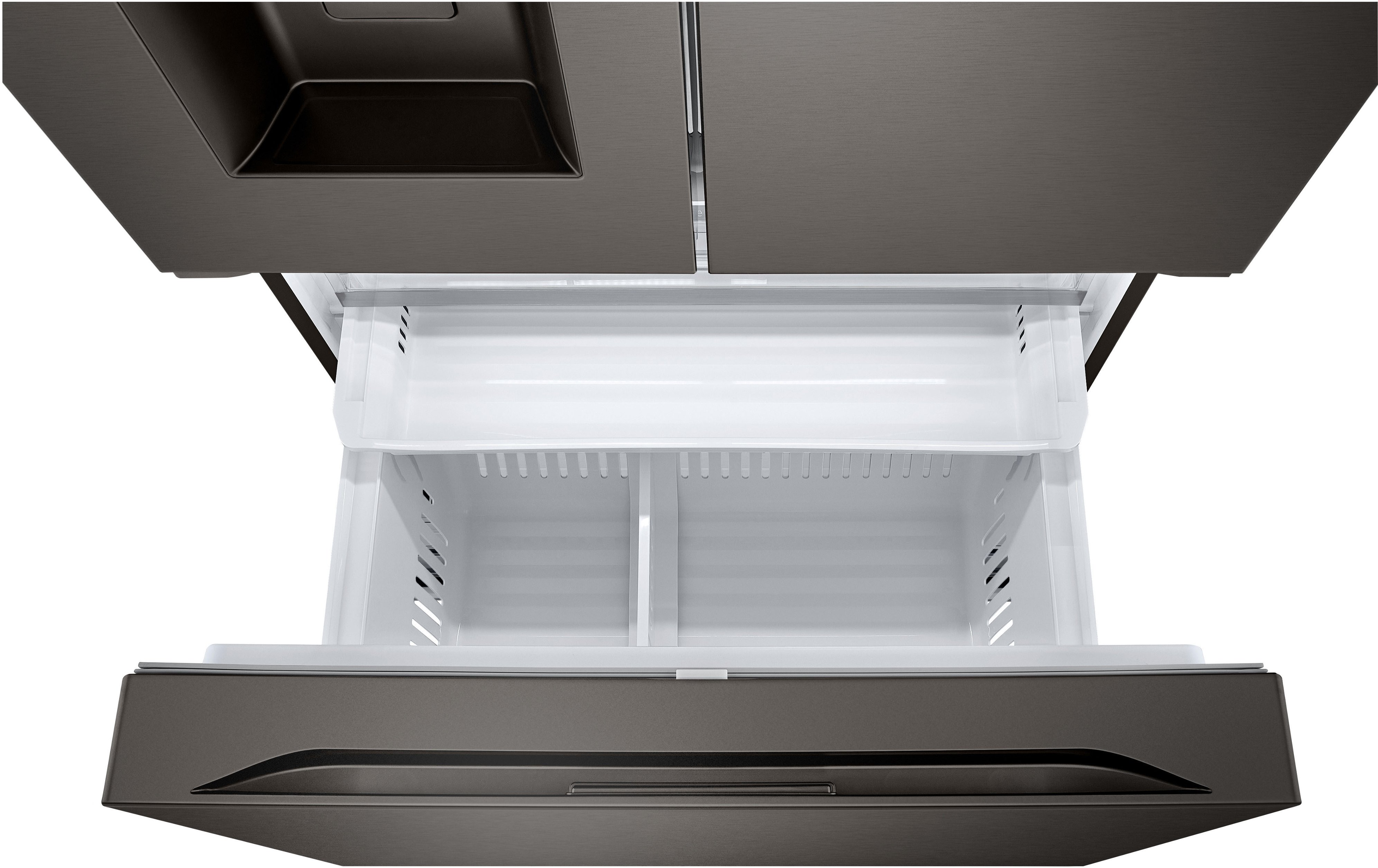 Alt View 32. LG - Counter-Depth MAX 25.5 Cu. Ft. French Door Smart Refrigerator with Four Kinds of Ice - Printproof Black Stainless Steel.