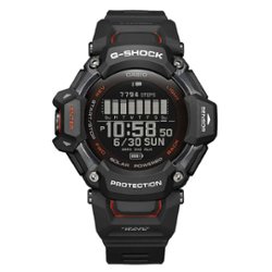 Casio - G-Shock Move 52mm Heart Rate + GPS Solar Assist Resin Strap Smartwatch - Black - Front_Zoom