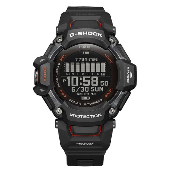 Erobre ydre bille Casio G-Shock Move 52mm Heart Rate + GPS Solar Assist Resin Strap Smartwatch  Black GBDH2000-1A - Best Buy