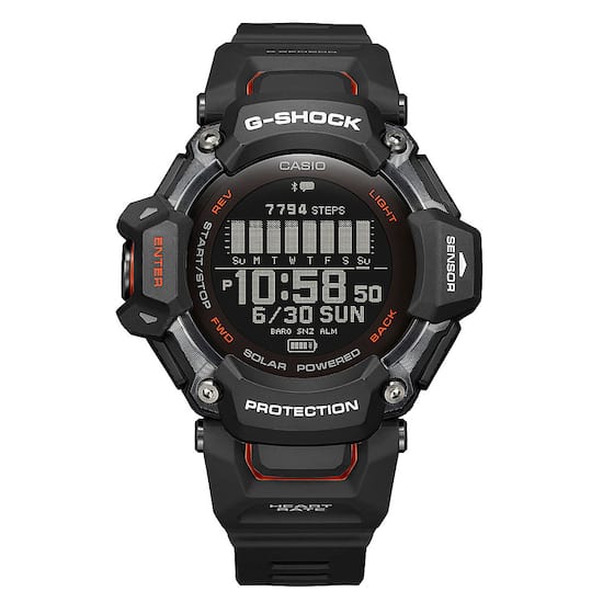 Casio Men's G-Shock Solar-Powered Black Resin Sport Watch 