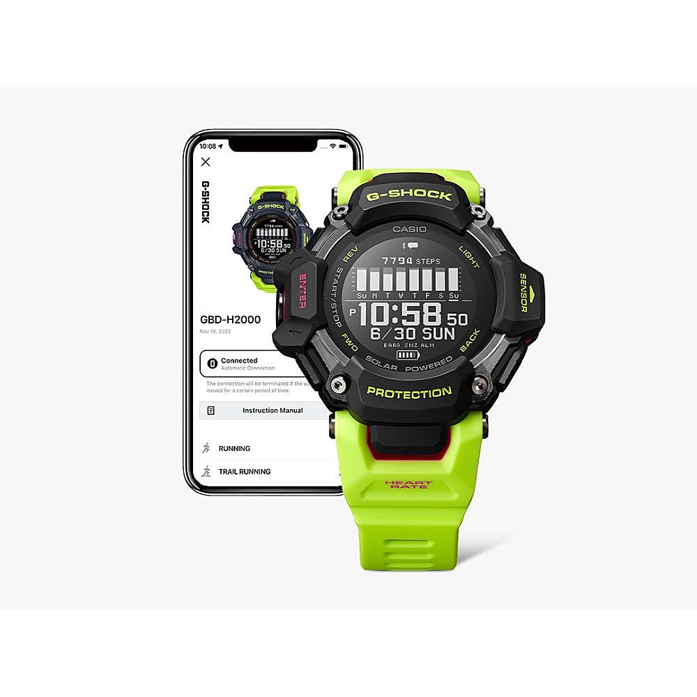 Best Buy: Casio G-Shock Move 52mm Heart Rate + GPS Solar Assist Resin Strap  Smartwatch Black GBDH2000-1A