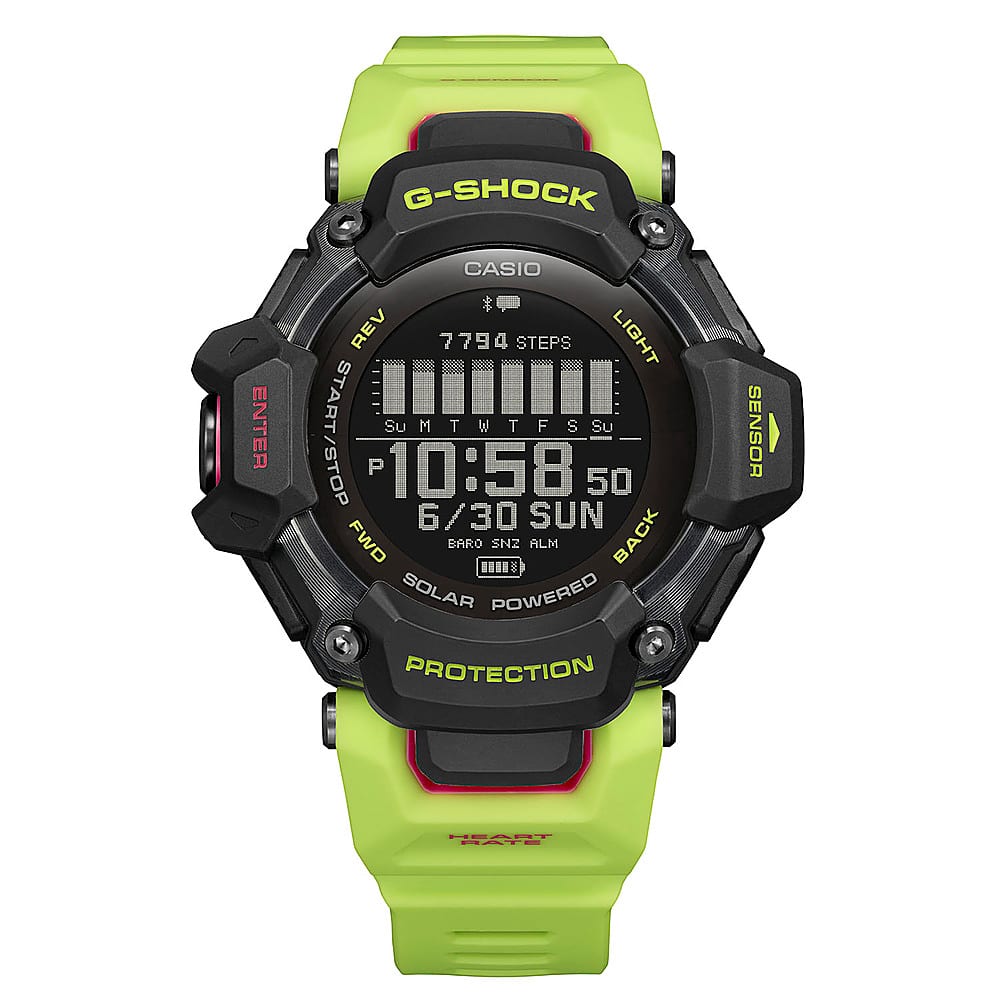 Casio G-Shock Move 52mm Heart Rate + GPS Solar Assist Resin Strap  Smartwatch Yellow GBDH2000-1A9 - Best Buy