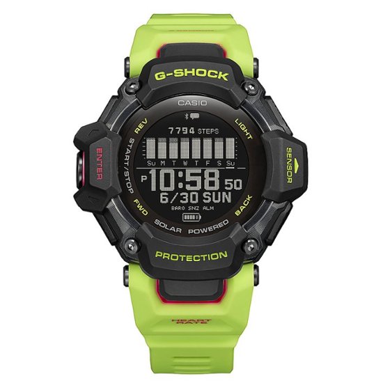 Casio G-Shock Move 52mm Heart Rate + GPS Assist Resin Strap Smartwatch Yellow GBDH2000-1A9 - Best Buy