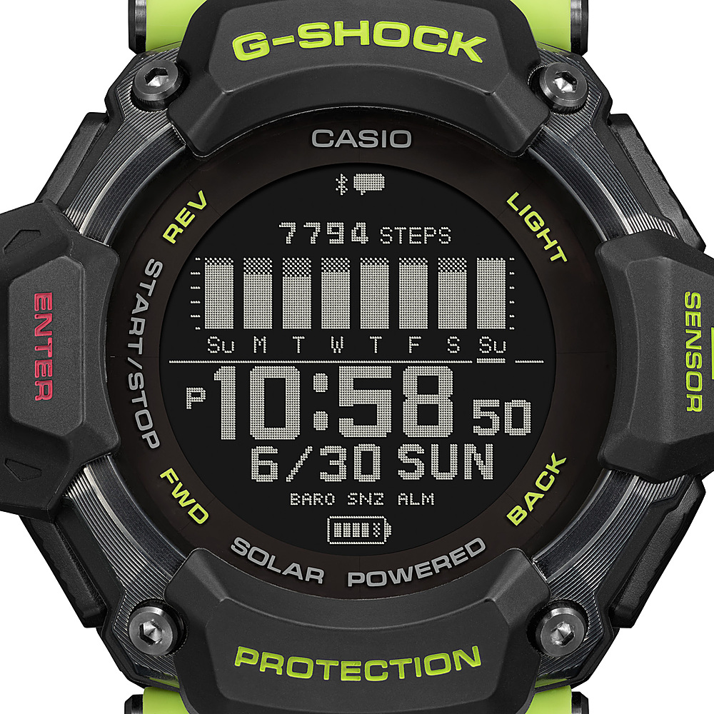 Casio G-Shock Move 52mm Heart Rate + GPS Solar Assist Resin Strap  Smartwatch Yellow GBDH2000-1A9 - Best Buy