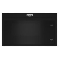 Maytag - 1.1 Cu. Ft. Over-the-Range Microwave with Flush Built-in Design - Black - Front_Zoom