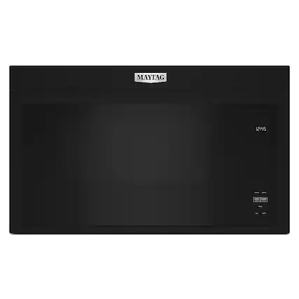 Front. Maytag - 1.1 Cu. Ft. Over-the-Range Microwave with Flush Built-in Design - Black.