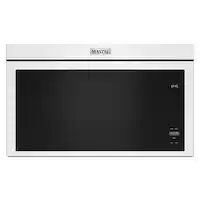 Maytag - 1.1 Cu. Ft. Over-the-Range Microwave with Flush Built-in Design - White - Front_Zoom