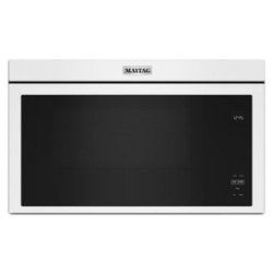 Maytag - 1.1 Cu. Ft. Over-the-Range Microwave with Flush Built-in Design - White - Front_Zoom