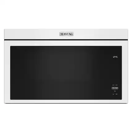 Front. Maytag - 1.1 Cu. Ft. Over-the-Range Microwave with Flush Built-in Design - White.