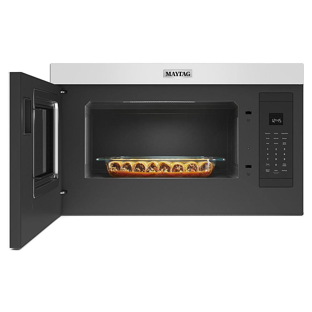 Alt View 1. Maytag - 1.1 Cu. Ft. Over-the-Range Microwave with Flush Built-in Design - White.
