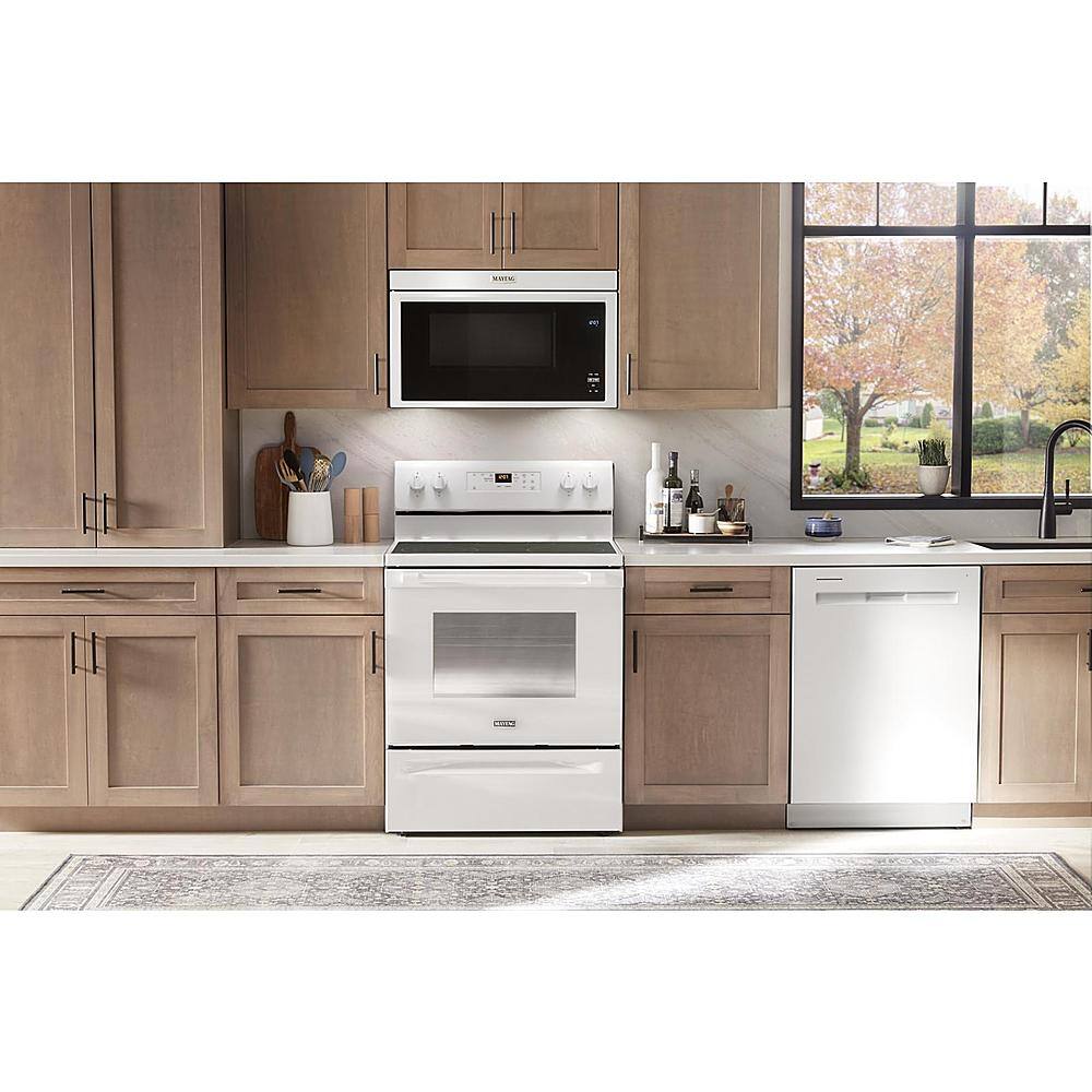 Alt View 18. Maytag - 1.1 Cu. Ft. Over-the-Range Microwave with Flush Built-in Design - White.