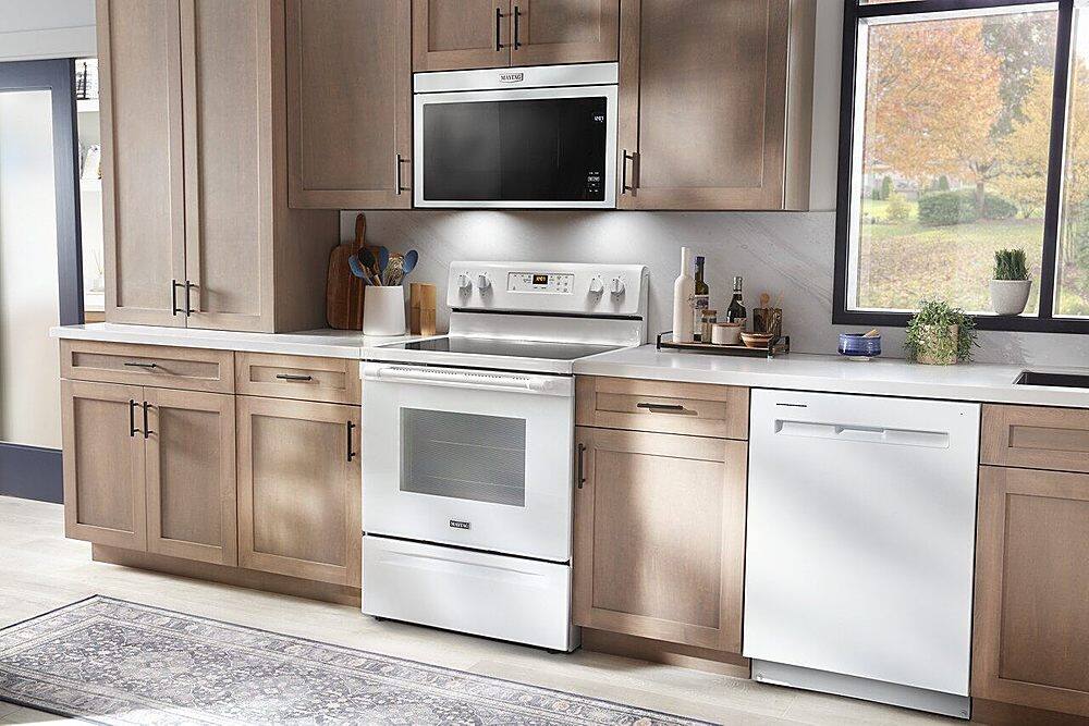 Alt View 19. Maytag - 1.1 Cu. Ft. Over-the-Range Microwave with Flush Built-in Design - White.