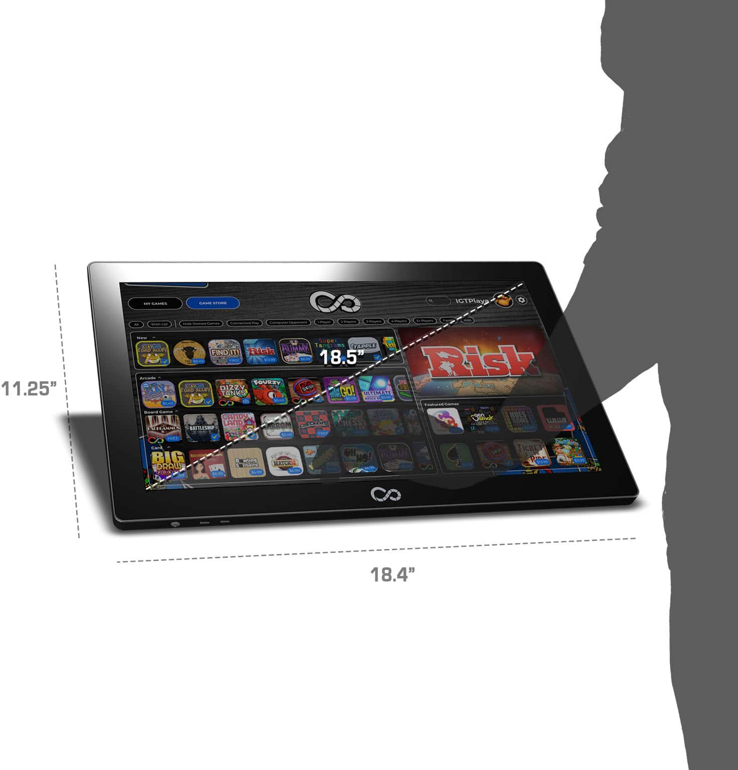 Alt View 11. Arcade1Up - Infinity Game Board - black.