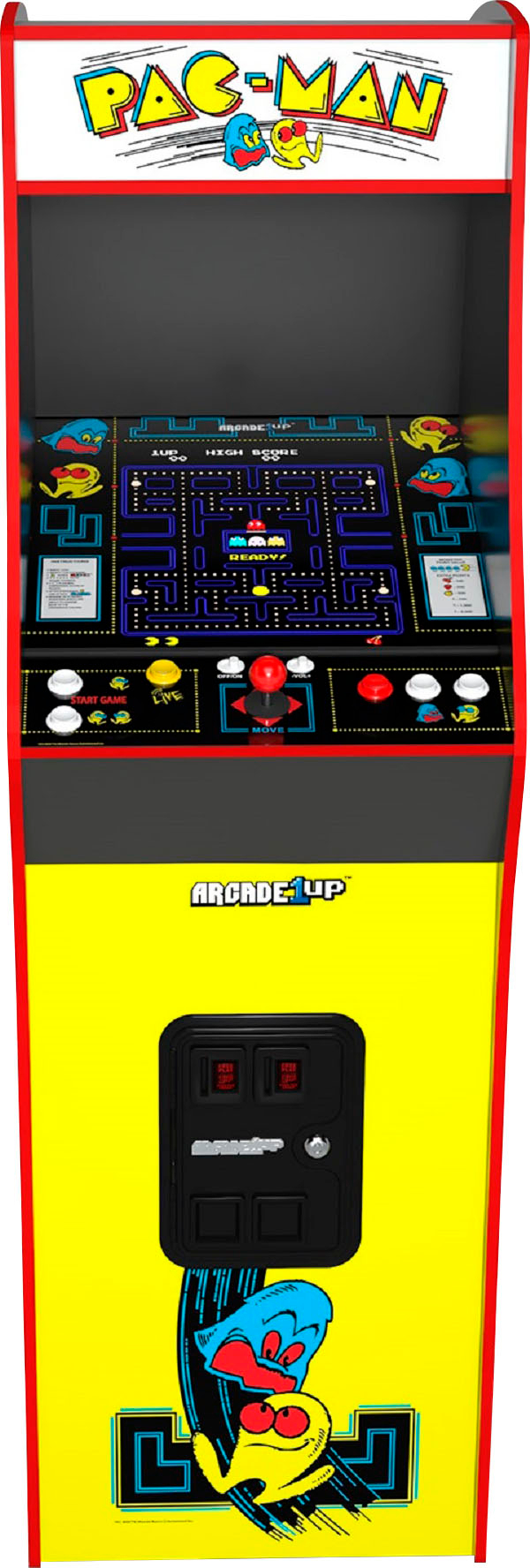 Angle View: Arcade1Up - PAC-MAN Deluxe Arcade Machine - Yellow