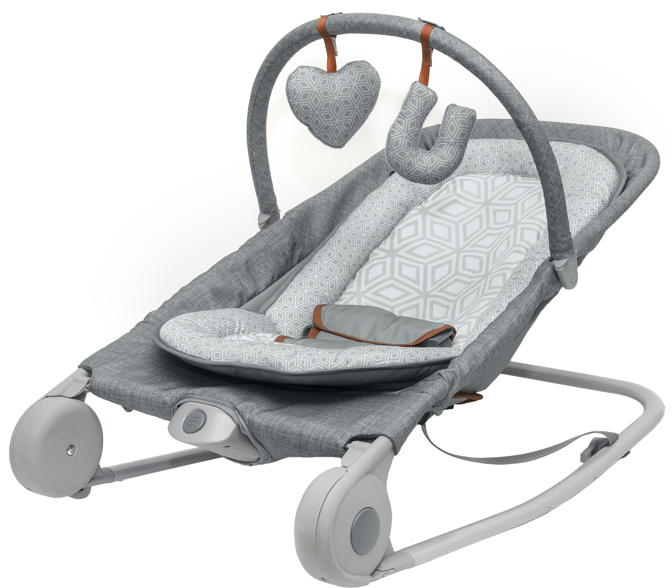 Angle View: Summer Infant - Summer 2-in-1 Bouncer & Rocker Duo - Heather Gray