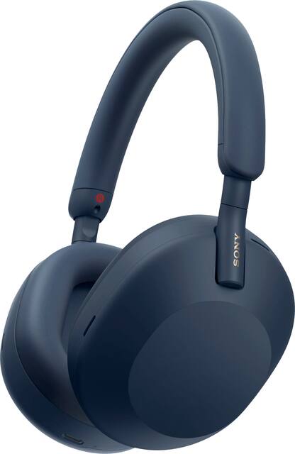Sony WH1000XM5 Wireless Noise Canceling Over the Ear Headphones Blue WH1000XM5 L Best Buy