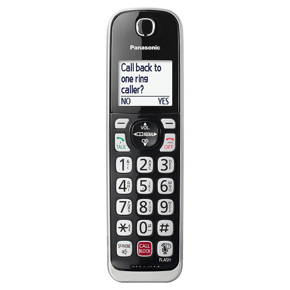 Alt View 13. Panasonic - KX-TGDA86S Cordless Expansion Handset for KX-TGD86x Series Cordless Phone Systems - Black with Silver Trim.