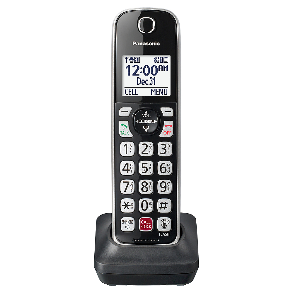 Panasonic KX-TGDA86S Cordless Expansion Handset for KX-TGD86x Series  Cordless Phone Systems Black with Silver Trim KX-TGDA86S - Best Buy