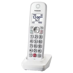 Panasonic - KX-TGDA83W Cordless Expansion Handset for KX-TGD81x and KX-TGD83x Series Cordless Phone Systems - White - Angle_Zoom