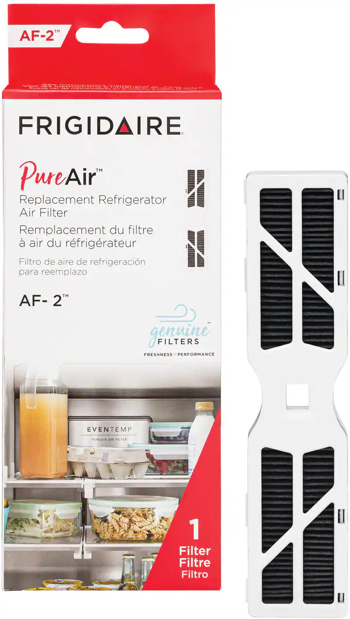 PureAir Replacement Refrigerator Air Filter AF-2 for Select Frigidaire Refrigerators - Black