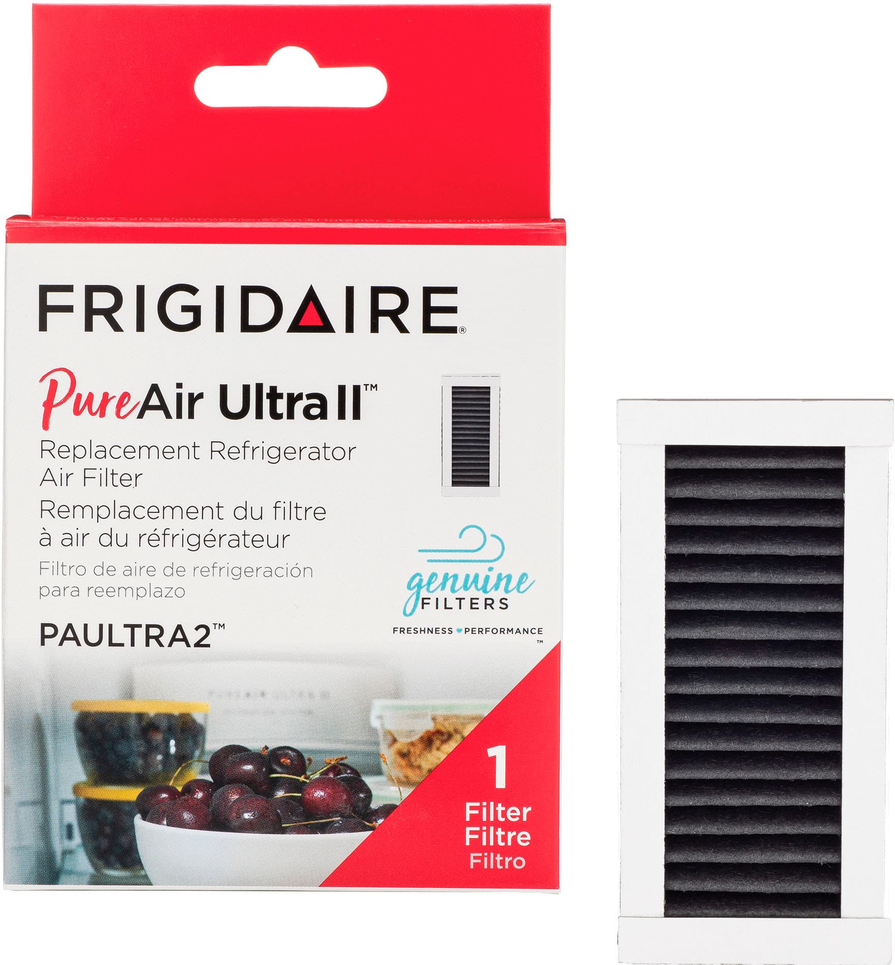 PureAir Ultra II Air Filter for Select Frigidaire Refrigerators - Black - Front_Zoom
