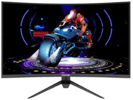 Viotek - GNV32DBE 32" LED QHD  165Hz Curved FreeSync and G-SYNC Compatible Gaming Monitor - Black - Front_Zoom
